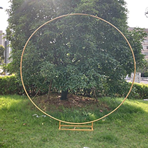 

iron circle wedding arch props backdrop decor single arch shelf outdoor lawn wedding flower door rack party decoration frame