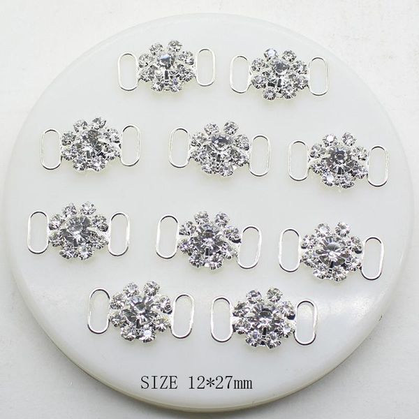 

10pcs/lot 27*12mm rhinestones buckles ribbon wedding supplies decorative diy webbing accessories bikini bra connector buckles sqcxhn, Black
