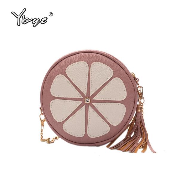 

ybyt brand 2020 new joker leisure circular women bag tassel pack appliques mini shopping purse shoulder messenger crossbody bags