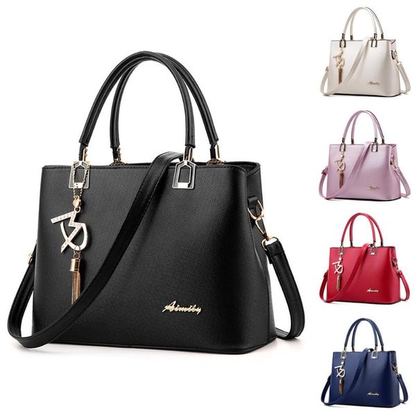 

women large capacity solid color crossbody shoulder bag hangbag wallet sac a main femme bolsas femininas#55