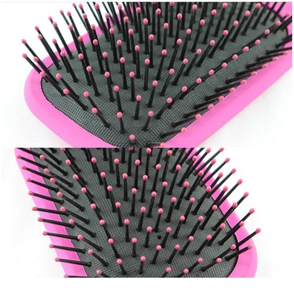 

hair comb detangling hair brush detangle hairbrush salon hairdressing straight curly hair comb paddle brush tang jllvfn, Silver