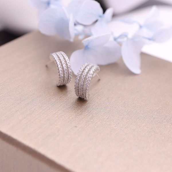 

hengsheng s925 silver cross-border one product dropshipping fashion korean style simple stud earrings female earrings, Golden