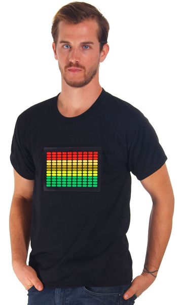 

звук активированного дискотека rave музыка концерт группы танца вспышки el led gift печати hip hop новые тройники прибытие балахон дизайнеро