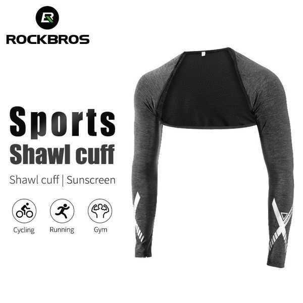 

elbow & knee pads rockbross summer ice silk cycling arm sleeves anti-uv sun protection volleyball fishing running outdoor sports warmers, Black;gray
