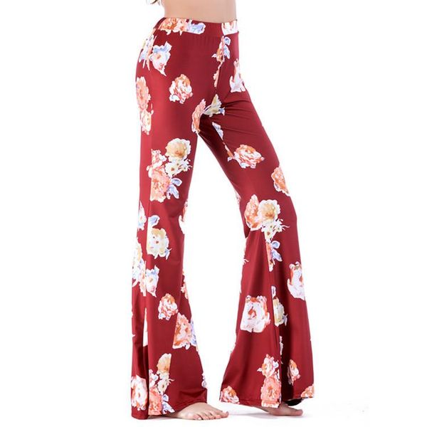 

women wide leg pants flare pant fashion ladies female flower winter festivals classics comfort womens pants, Black;white