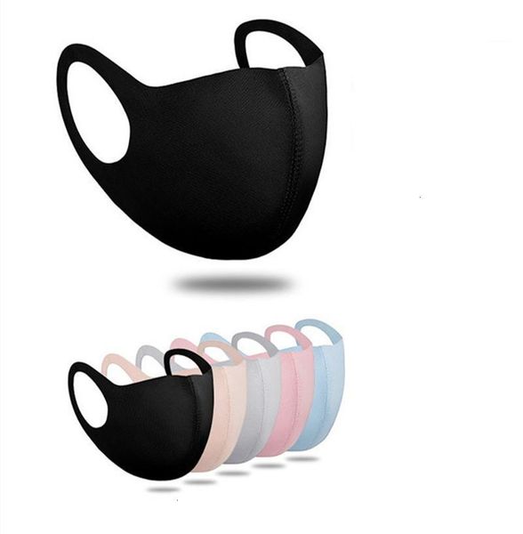 

100pcs anti dust face mouth cover pm2.5 designer mask respirator dustproof anti-bacterial washable reusable ice silk masks