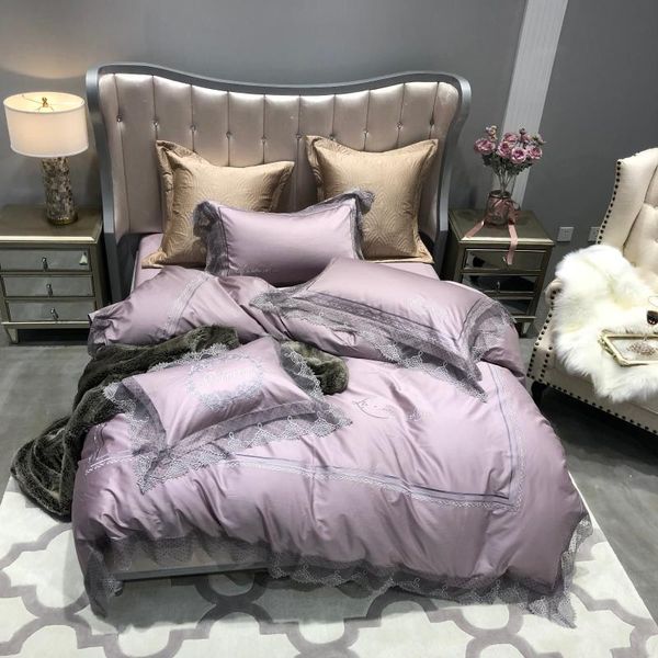 

bedding sets chic embroidery patchwork duvet cover 1000tc egyptian cotton 7pcs premium set flat/fitted bed sheet pillowcases