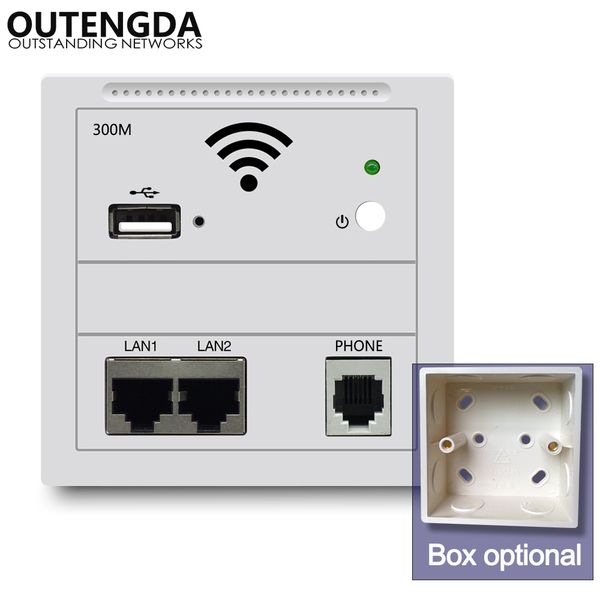 

300mbps indoor wireless wall ap wifi router ac100v 240v 802.3af poe power access point with usb charging phone rj11 rj45 on-off
