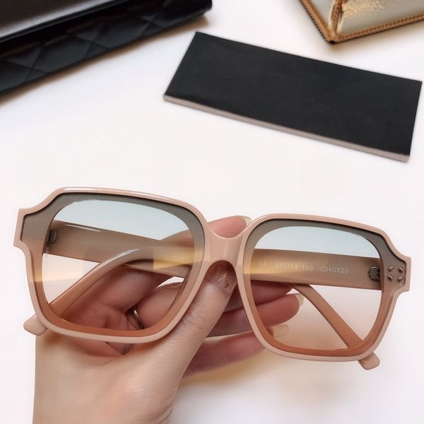 

luxury popular ch0720 sunglasses women designer square summer style rectangle full frame uv protection come with case, White;black