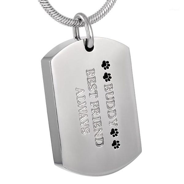 

chains ijd8022 my friend dog stainless steel cremation keepsake necklace for ashes urn souvenir memorial pendant jewelry1, Silver