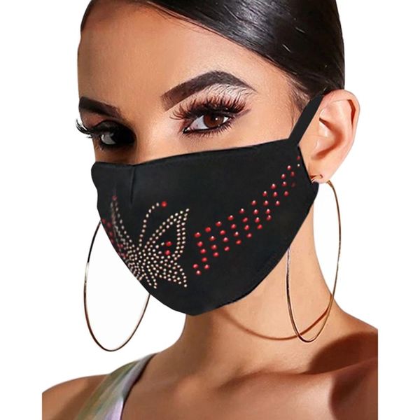 

fashion elastic reusable washable fashion masks sparkly rhinestone mask face bandana face decor jewelry 2020 wmtkfj bdesybag