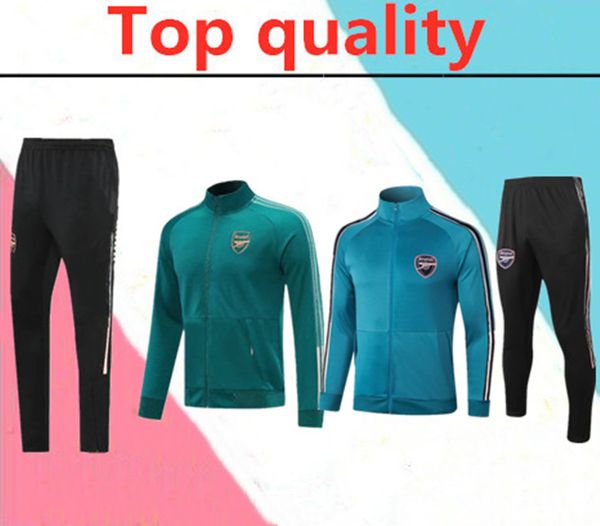 

2020 2021 long zipper jacket football training suit 2020 2021 long zipper jacket soccer tracksuit, Black