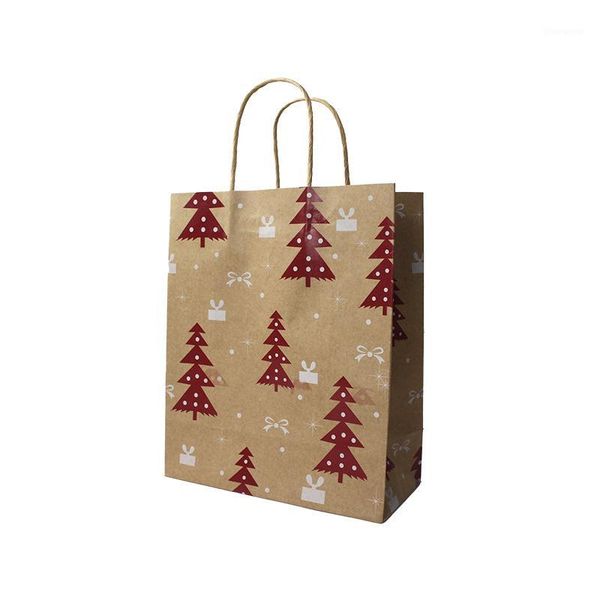 

new creative christmas gift bag handbag exquisite christmas kraft paper gift bag can be customed1
