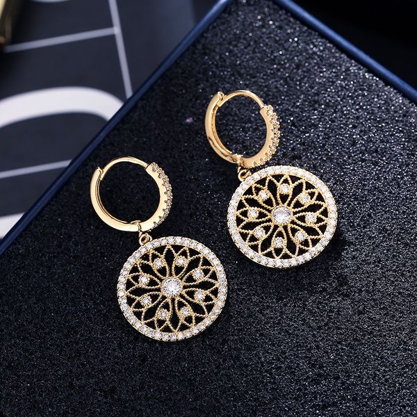 

14k gold real diamond round hollow wedding pure gemstone for women peridot bizuteria drop earring jewelry orecchini q1219, Silver