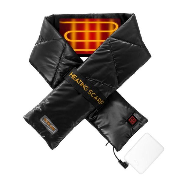 

cycling caps & masks 2021 usb heated men winter scarf comfortable shawl foreign trade women smart heating solid black