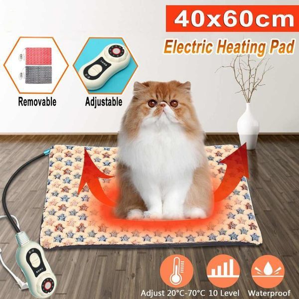 

adjustable electric heating pad 40x60cm waterproof pet mat cat dog winter warmer pad anti-scratch dog heating mat sleeping bed1