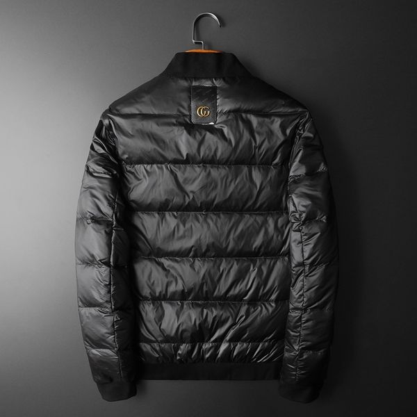 

men's winter down jacket designer winter down jacket white duck down light luxury fashion urban trend men's jacket parka coat stre, Black