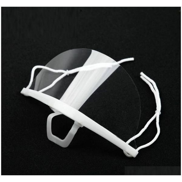 

10 piece/lot in a transparent mask saliva catering special plastic anti-fog ventilative chef masks anti ba qylgpa lipper