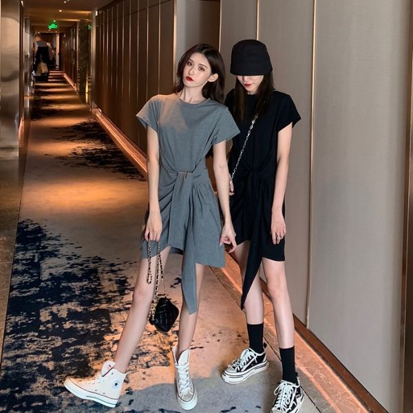 

супер фея платье супер юбка сянь пу qunwomen в летнем 2020 новой корейской версии mori элегантный темперамент небольшой пружинной юбки ins z, Black;gray