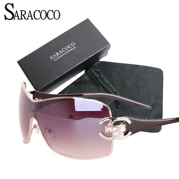 

saracoco vintage gradient sunglasses women with package fashion brand designer gold frame oversized sun glasses oculos femininos, White;black