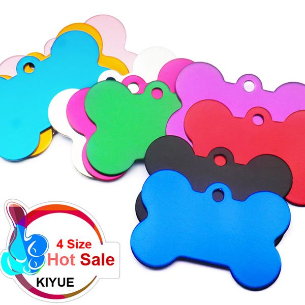 

wholesale 100pcs aluminium bone dog tag personalized customize tag cat name pet dog id tags identity plate tags for dogs custom 1020
