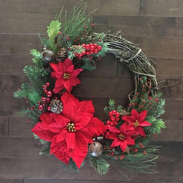 

decorative flowers & wreaths christmas wreath door wall hanging garland ornament home holiday decoration1