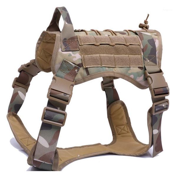 

hunting jackets tactical service dog vest breathable clothes k9 harness adjustable training molle harness1, Camo;black