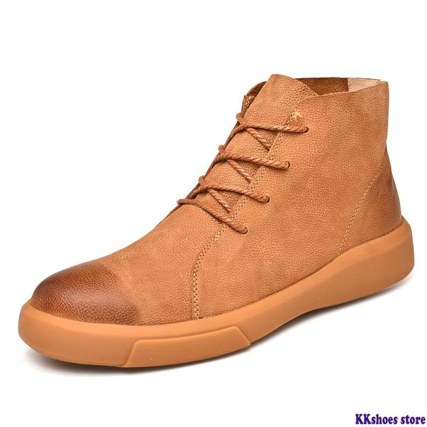 

winter men's snow boots ankle boots man genuine leather plush warm men motorcycle autumn outdoor shoes size 37-47, Black