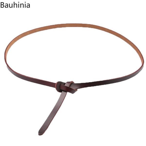 

casual fashion new women belts skinny adjustable thin belt leather waist strap sweetness female waistband for dress, Black;brown