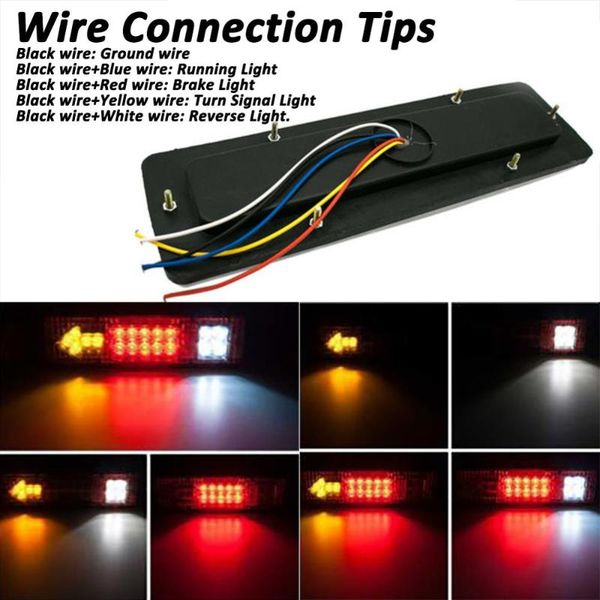 

2pcs 12v 19 led car truck trailer tail slight reverse turn indicator arrow lamp