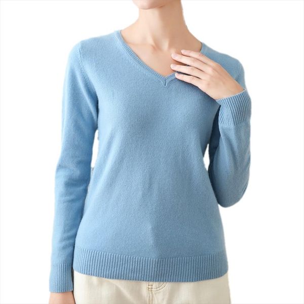 

sweater women v neck long sleeve knitted wool pullover solid color slim bottom thin shirt drop shipping, White;black