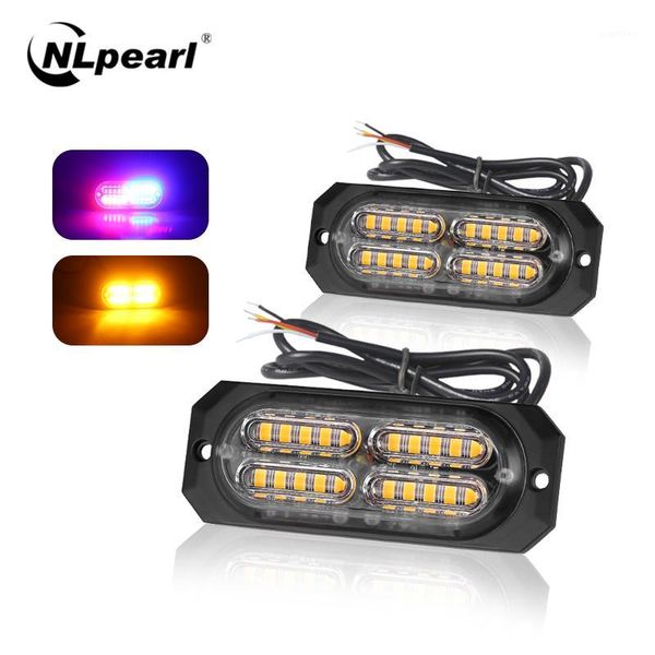 

nlpearl 1x car light assembly led strobe light bar 12v 24v 20 leds led emergency lights for cars truck trailers lights1