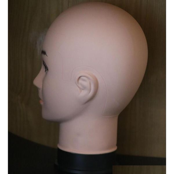 

male mannequin head hat display wig training head model qyljao bdehair, White