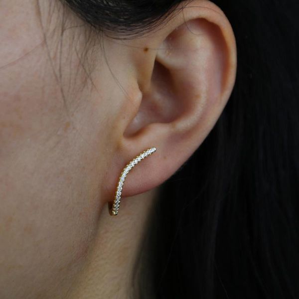 

minimalist 100% 925 sterling silver tin bar j stud earrings delicate tiny hip hop brincos cartilage piercing women earring, Golden;silver