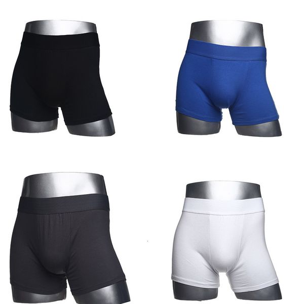

men summer solid color comfortable cotton underwear breathable men's under male short boxers, Black;white