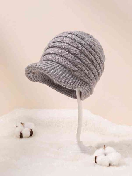 

baby solid knit hat she03, Yellow