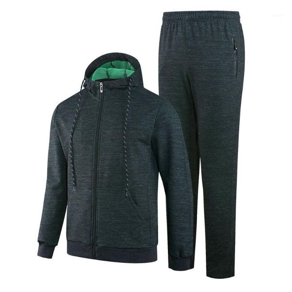 

2018 new brand sporting suit men warm hooded tracksuit track sweat suits set solid big size sweatsuit male sets sweatshirts k601, Gray
