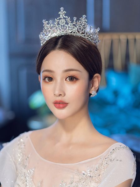 

вода танец a4112 свадебного головного убор нового роскошного циркона свадебного платья кронпринцесса shengying аксессуары студия волосы, Silver