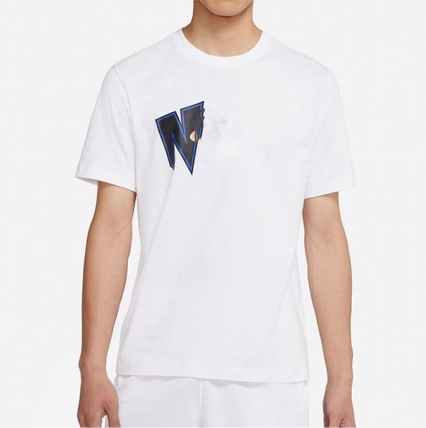 

men's t-shirts summer round neck sweat absorbing short sleeves outdoor breathable cotton women t shirt printed coats lovers' cloth, White;black