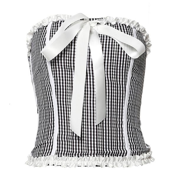 

2021 new spring summer dress in her chest with a bow and ears of wood spread back tight mesh woman's blouse t4de, White