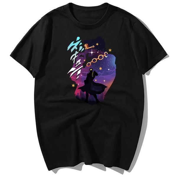 

fashion japan anime jojo bizarre adventure print men's summer casual short sleeve harajuku streetwea hooded sweatshirt hoodie men t shi