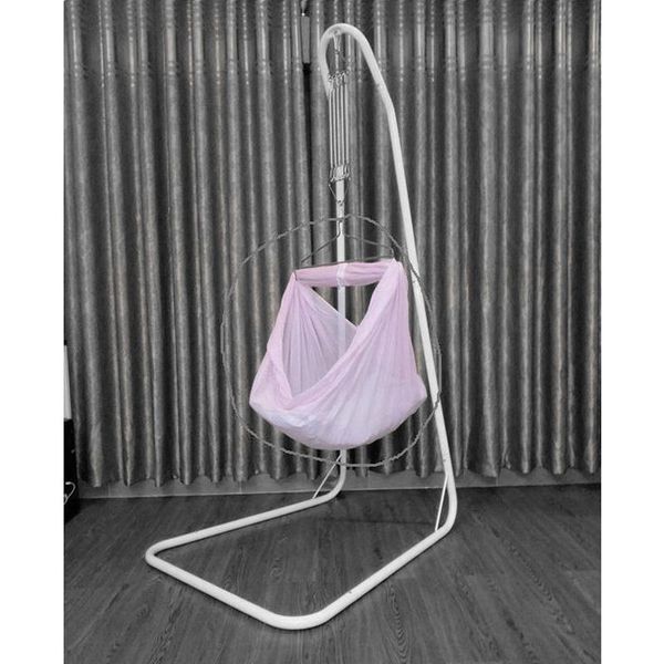 

baby cradle, mesh cover, hanger and cotton cushion included and no frame