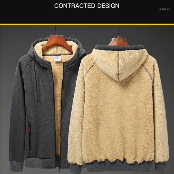 

men's large size fashion plus gold velvet thickening warm clothes zipper hoodies coat sweatshirts winterautumn oversize 8xl1, Black;white