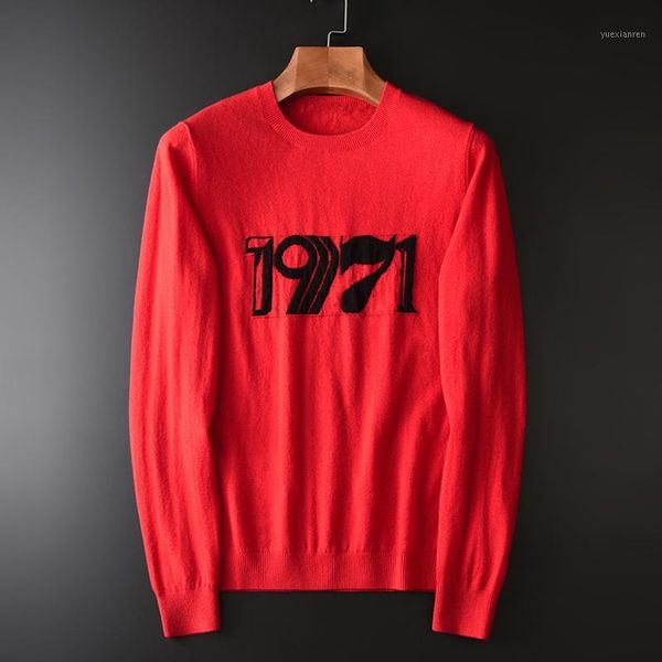 

new wool mens sweaters luxury letter jacquard round collar sweater male autumn and winter slim fit sweaters man plus size 4xl1, White;black