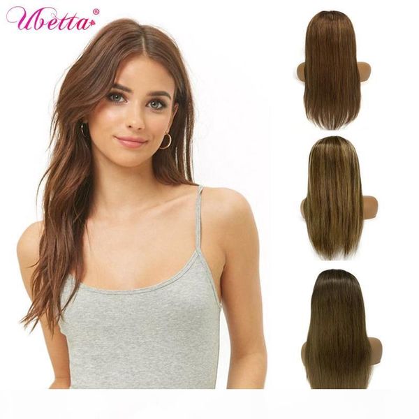 

ubetta 100% real hair wigs highlight lace front human hair wig ombre lace frontal u part wigs straight pre plucked glueless, Black;brown
