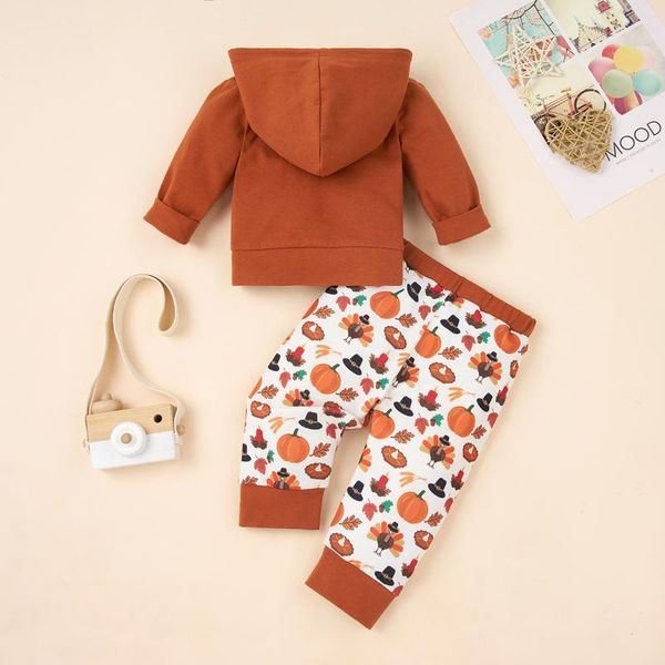 

children's clothing set holiday clothing cartoon printing letters long-sleeved hooded and pants loose version set, White