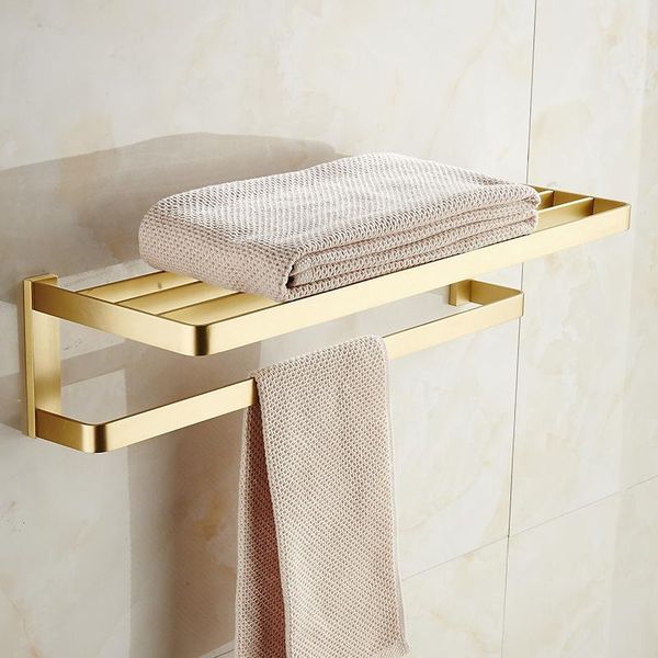

2018 newly bathroom hardware set bathroom accessories brushed gold paper holder brass towel rail rack robe hook towel bar bbylkm lipper