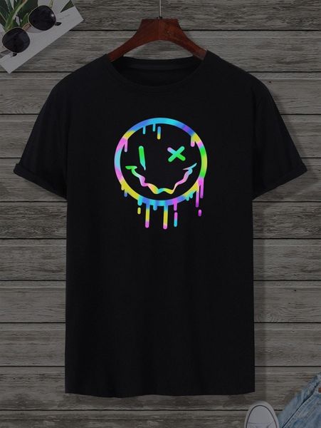 

men reflective cartoon graphic tee s2ku#, White;black
