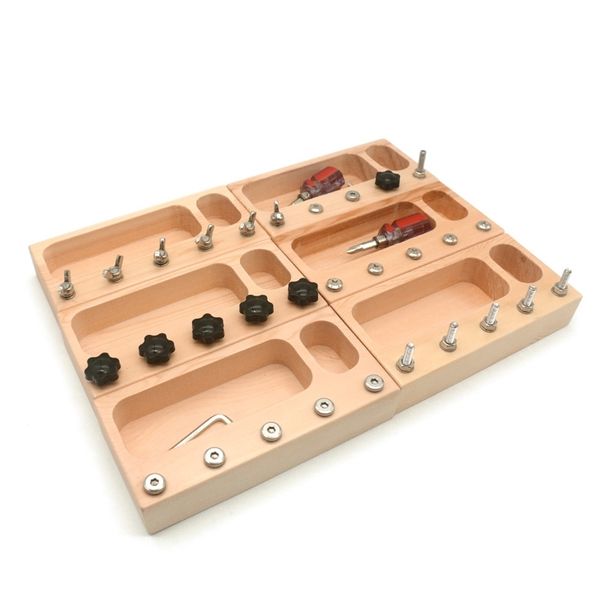 

montessori materials screw tools board screwdriver fine activity practical life learning toy for toddlers juguetes a1664h y200428