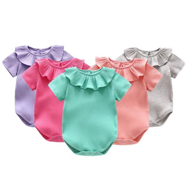 

rompers toddler bodysuit born baby summer princess jumpsuit boys short sleeve girl clothes outfits kids children 0-2y, Blue
